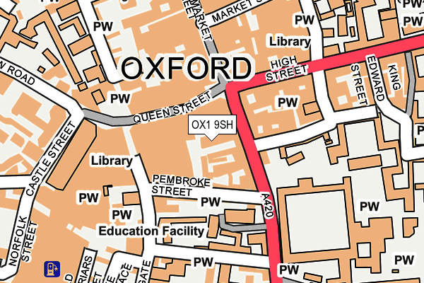 OX1 9SH map - OS OpenMap – Local (Ordnance Survey)