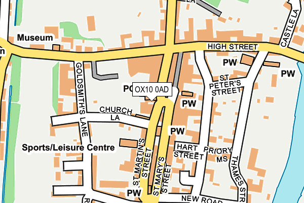 OX10 0AD map - OS OpenMap – Local (Ordnance Survey)