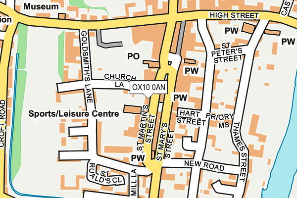 OX10 0AN map - OS OpenMap – Local (Ordnance Survey)