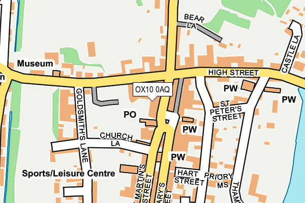 OX10 0AQ map - OS OpenMap – Local (Ordnance Survey)