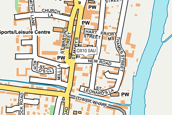 OX10 0AU map - OS OpenMap – Local (Ordnance Survey)