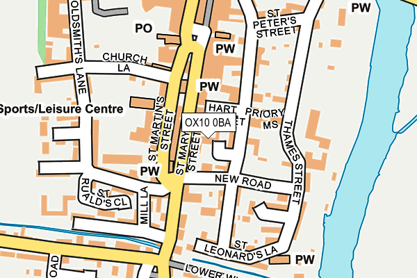 OX10 0BA map - OS OpenMap – Local (Ordnance Survey)