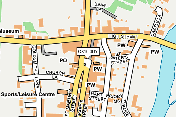 OX10 0DY map - OS OpenMap – Local (Ordnance Survey)