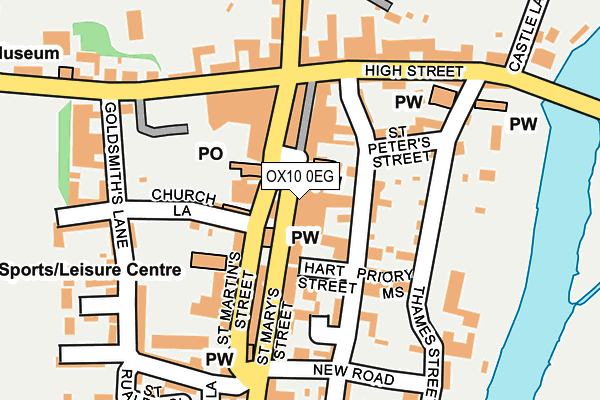 Map of CORN EXCHANGE WALLINGFORD LTD at local scale