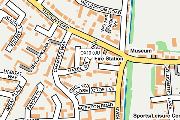 OX10 0JU map - OS OpenMap – Local (Ordnance Survey)