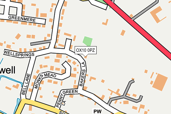OX10 0PZ map - OS OpenMap – Local (Ordnance Survey)