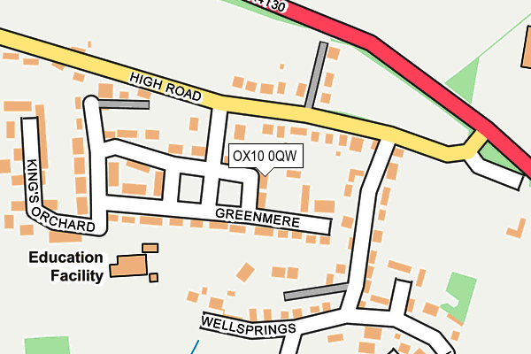OX10 0QW map - OS OpenMap – Local (Ordnance Survey)