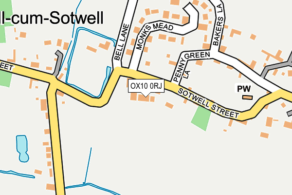 OX10 0RJ map - OS OpenMap – Local (Ordnance Survey)