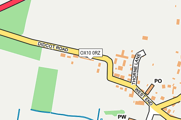 OX10 0RZ map - OS OpenMap – Local (Ordnance Survey)