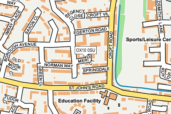 OX10 0SU map - OS OpenMap – Local (Ordnance Survey)