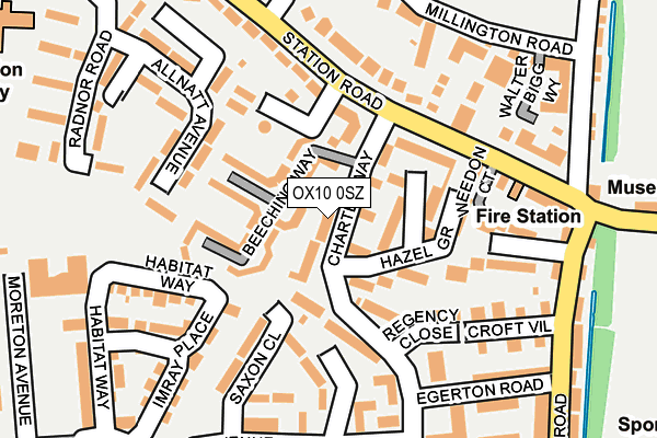 OX10 0SZ map - OS OpenMap – Local (Ordnance Survey)