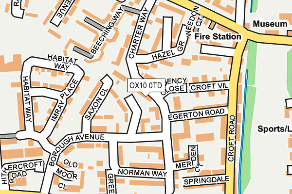 OX10 0TD map - OS OpenMap – Local (Ordnance Survey)