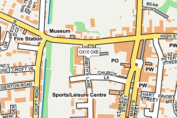 OX10 0XB map - OS OpenMap – Local (Ordnance Survey)