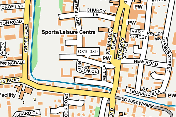 OX10 0XD map - OS OpenMap – Local (Ordnance Survey)