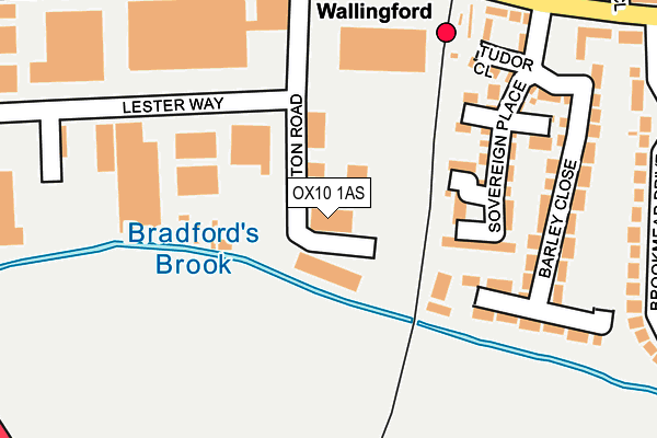 OX10 1AS map - OS OpenMap – Local (Ordnance Survey)