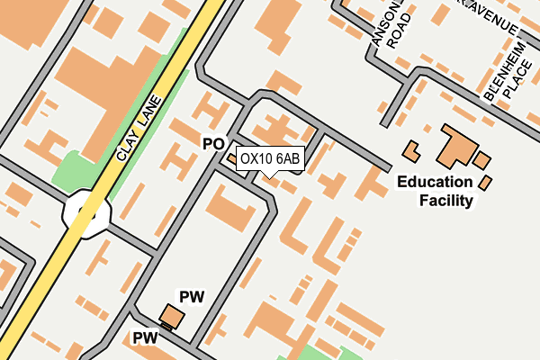 OX10 6AB map - OS OpenMap – Local (Ordnance Survey)