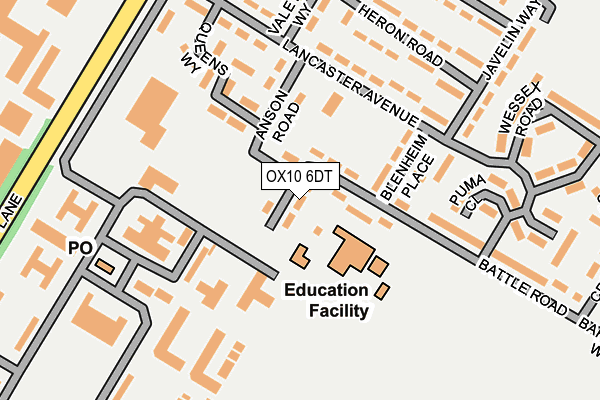 OX10 6DT map - OS OpenMap – Local (Ordnance Survey)