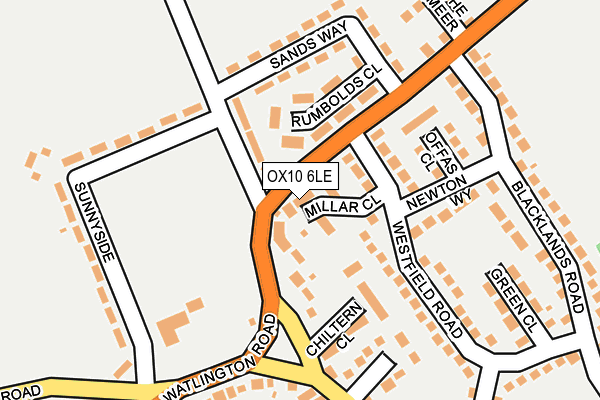 Map of MILLAR CLOSE (BENSON) MANAGEMENT COMPANY LIMITED at local scale