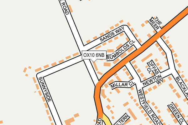 OX10 6NB map - OS OpenMap – Local (Ordnance Survey)