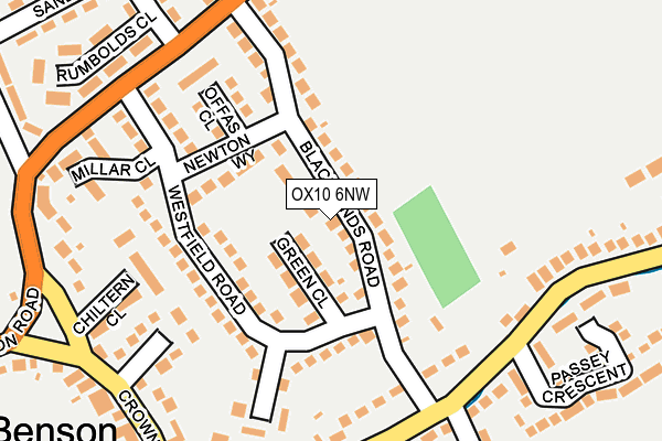 OX10 6NW map - OS OpenMap – Local (Ordnance Survey)