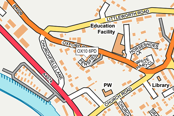 OX10 6PD map - OS OpenMap – Local (Ordnance Survey)