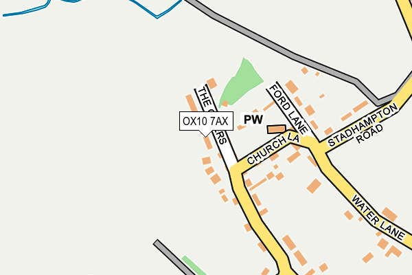 OX10 7AX map - OS OpenMap – Local (Ordnance Survey)