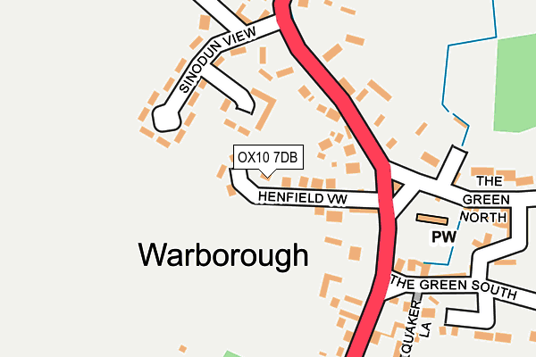 OX10 7DB map - OS OpenMap – Local (Ordnance Survey)