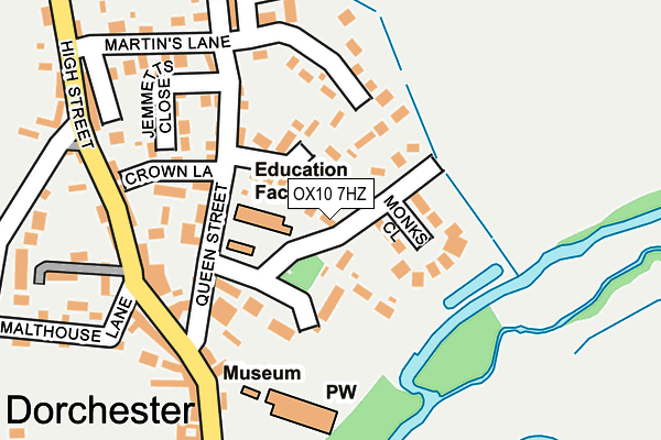 OX10 7HZ map - OS OpenMap – Local (Ordnance Survey)