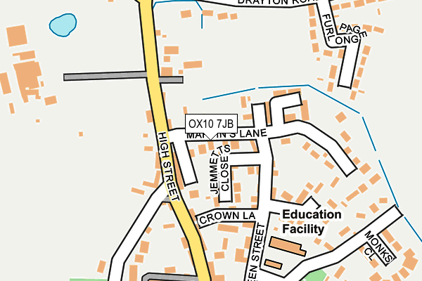 OX10 7JB map - OS OpenMap – Local (Ordnance Survey)