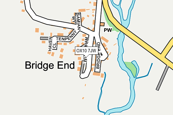 OX10 7JW map - OS OpenMap – Local (Ordnance Survey)