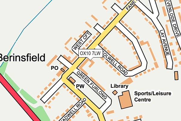 OX10 7LW map - OS OpenMap – Local (Ordnance Survey)