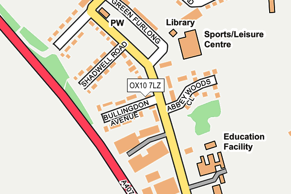 OX10 7LZ map - OS OpenMap – Local (Ordnance Survey)