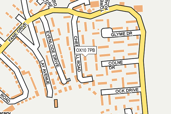 OX10 7PB map - OS OpenMap – Local (Ordnance Survey)