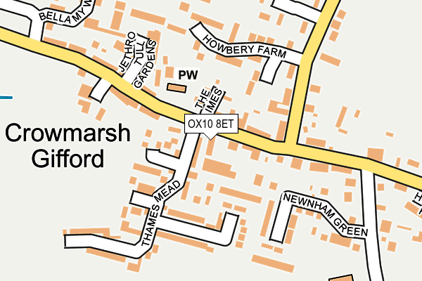 OX10 8ET map - OS OpenMap – Local (Ordnance Survey)