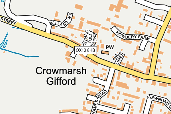 OX10 8HB map - OS OpenMap – Local (Ordnance Survey)