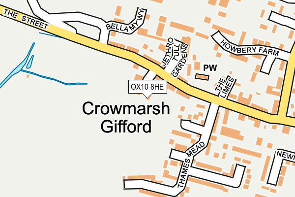 OX10 8HE map - OS OpenMap – Local (Ordnance Survey)