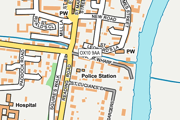 OX10 9AA map - OS OpenMap – Local (Ordnance Survey)