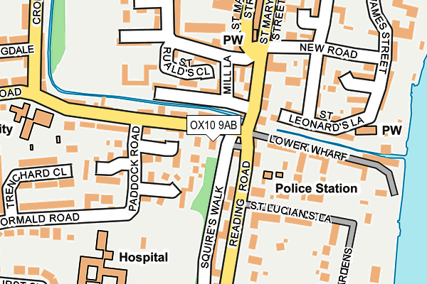 OX10 9AB map - OS OpenMap – Local (Ordnance Survey)