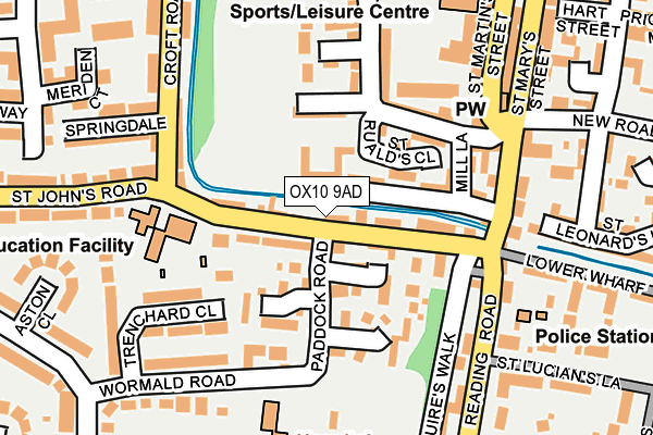 OX10 9AD map - OS OpenMap – Local (Ordnance Survey)