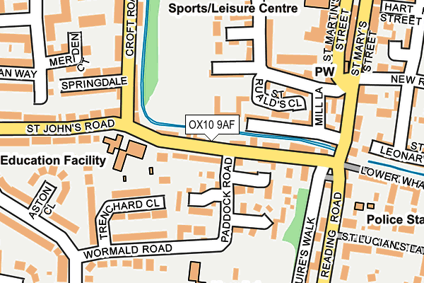 OX10 9AF map - OS OpenMap – Local (Ordnance Survey)