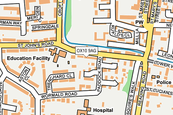 OX10 9AG map - OS OpenMap – Local (Ordnance Survey)