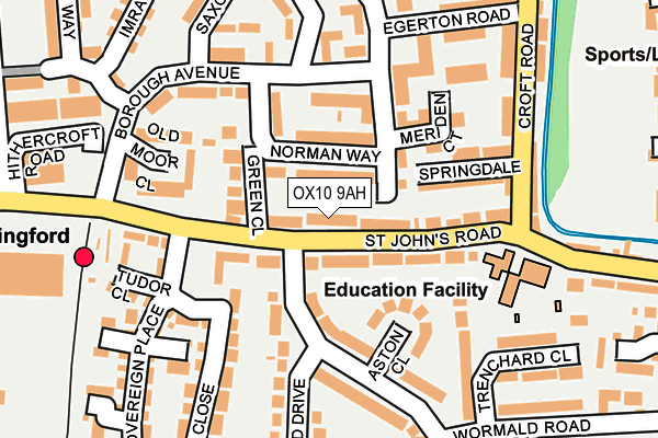 OX10 9AH map - OS OpenMap – Local (Ordnance Survey)