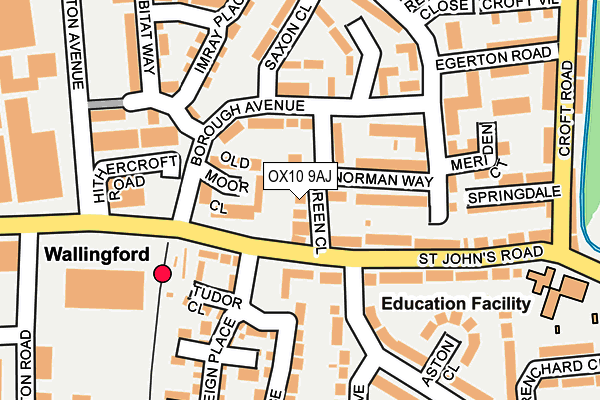 OX10 9AJ map - OS OpenMap – Local (Ordnance Survey)