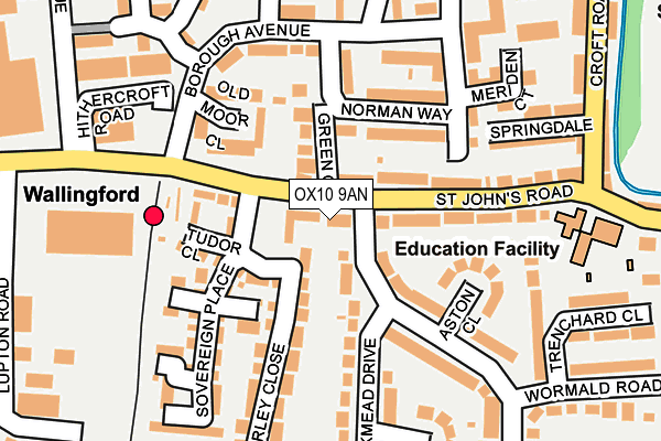 OX10 9AN map - OS OpenMap – Local (Ordnance Survey)
