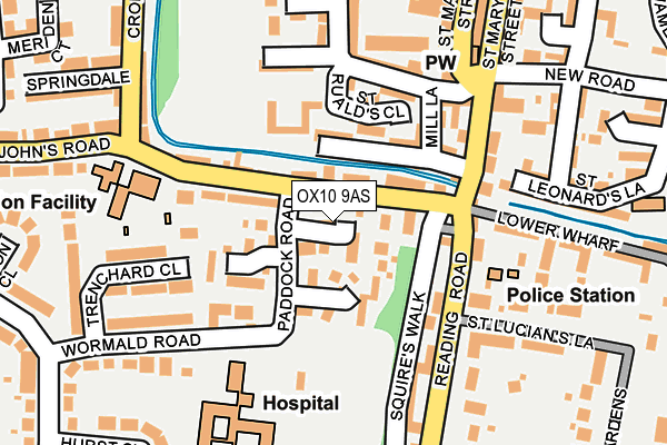 OX10 9AS map - OS OpenMap – Local (Ordnance Survey)