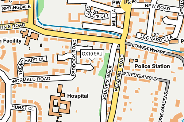 OX10 9AU map - OS OpenMap – Local (Ordnance Survey)