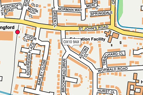 OX10 9AX map - OS OpenMap – Local (Ordnance Survey)