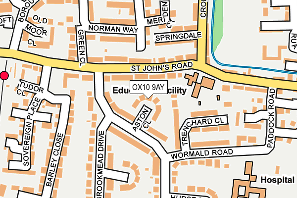 OX10 9AY map - OS OpenMap – Local (Ordnance Survey)