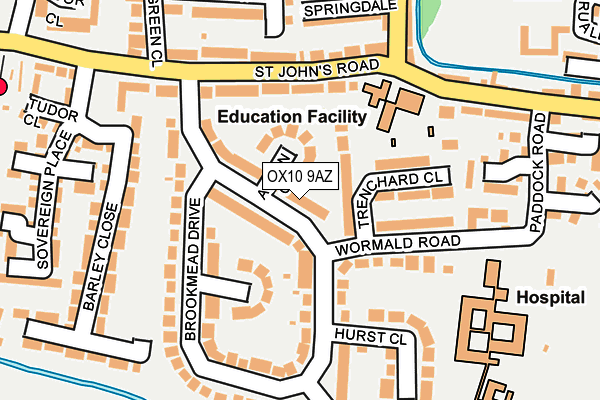 OX10 9AZ map - OS OpenMap – Local (Ordnance Survey)