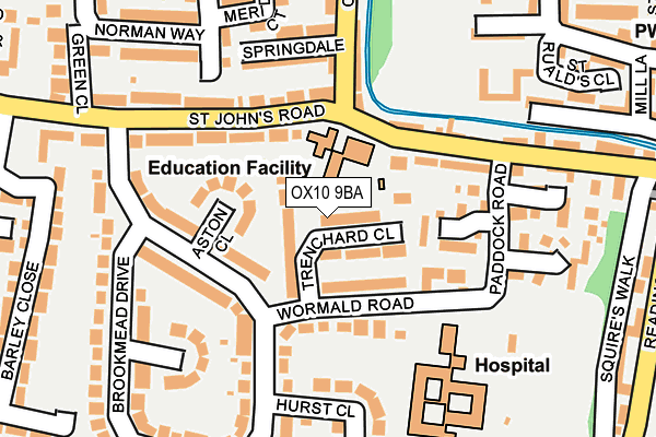 OX10 9BA map - OS OpenMap – Local (Ordnance Survey)